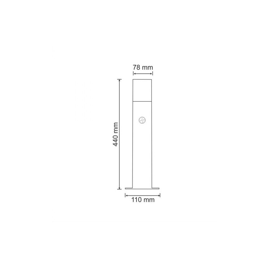 Εξωτερικό φωτιστικό με αισθητήρα NEW YORK 1xE27/12W/230V IP44 44 εκ ανθρακί