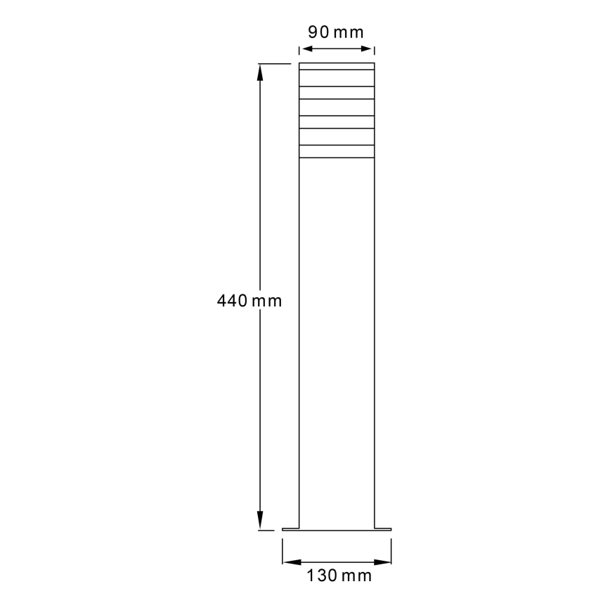 Εξωτερικό φωτιστικό TEKSAS 1xE27/12W/230V IP44 44 εκ. ανθρακί