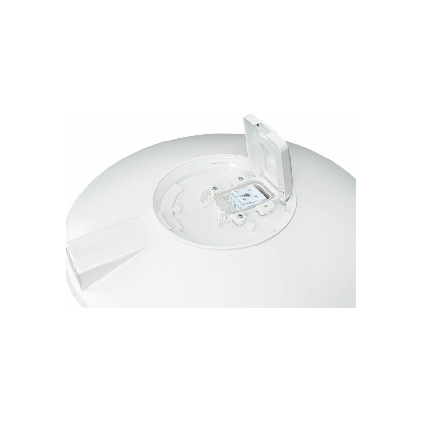 Εξωτερικό φωτιστικό οροφής LED με αισθητήρα VISTA, LED/15W/230V, Ø 26 cm, IP54, λευκό