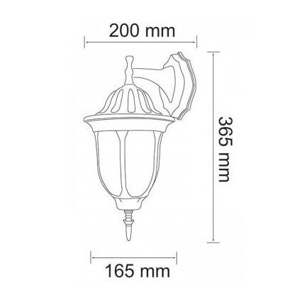 Εξωτερικό φωτιστικό τοίχου LED FLORENCJA 1xE27/10W/230V IP43