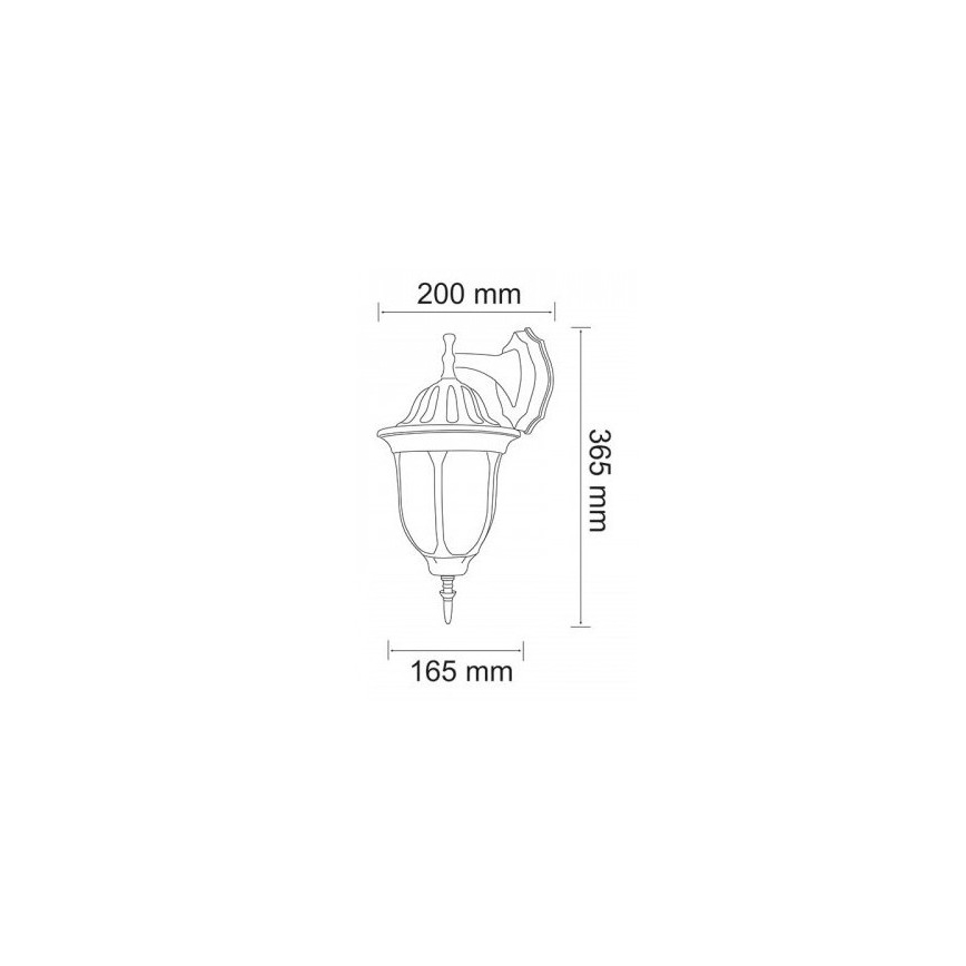 Εξωτερικό φωτιστικό τοίχου LED FLORENCJA 1xE27/10W/230V IP43