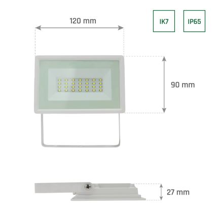 Εξωτερικός προβολέας LED NOCTIS LUX 3 LED/20W/230V 4000K IP65 λευκό