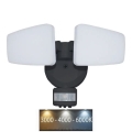 Εξωτερικός προβολέας LED με αισθητήρα LED/24W/230V 3000/4000/6000K IP54 μαύρο