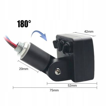 Εξωτερικός προβολέας LED με αισθητήρα LED/30W/230V 4000K IP65 μαύρο