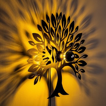 Επιτοίχιο φωτιστικό HEART TREE 1xE27/40W/230V μαύρο