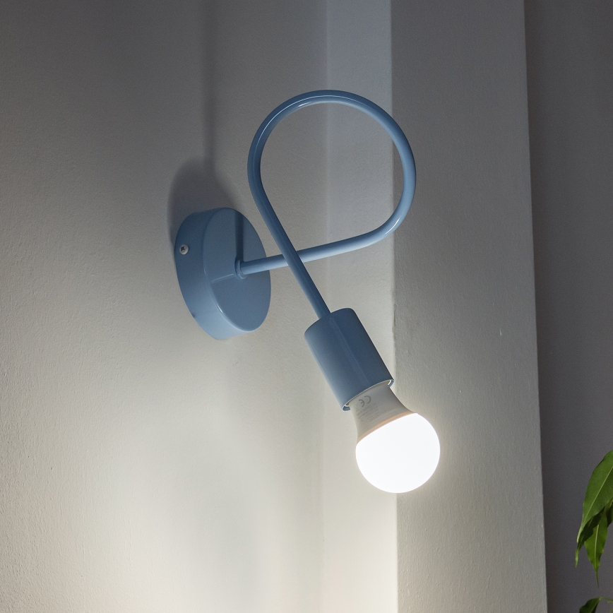 Επιτοίχιο φωτιστικό OXFORD 1xE27/15W/230V μπλε