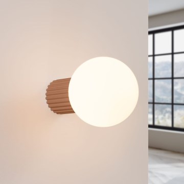 Επιτοίχιο φωτιστικό μπάνιου HALO 1xG9/8W/230V διάμετρος 12 cm IP44 καφέ