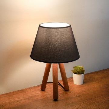 Επιτραπέζιο φωτιστικό AYD 1xE27/40W/230V καφέ/μαύρο