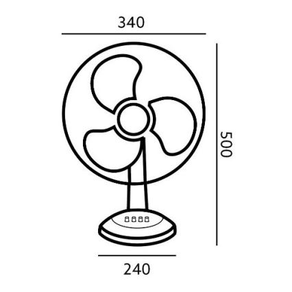 Επιτραπέζιος ανεμιστήρας VIENTO 40W/230V λευκό