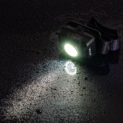 LED Dimming επαναφορτιζόμενο φακός κεφαλής με αισθητήρα και κόκκινο φωστικό LED/15W/5V IP66 430 γυαλιστερό 1800 mAh