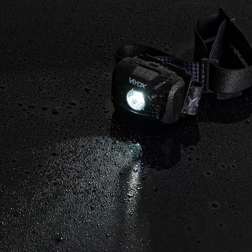 LED Dimming επαναφορτιζόμενο φακός κεφαλής με αισθητήρα και κόκκινο φωστικό LED/3W/5V IP66 100 γυαλιστερό 1200 mAh