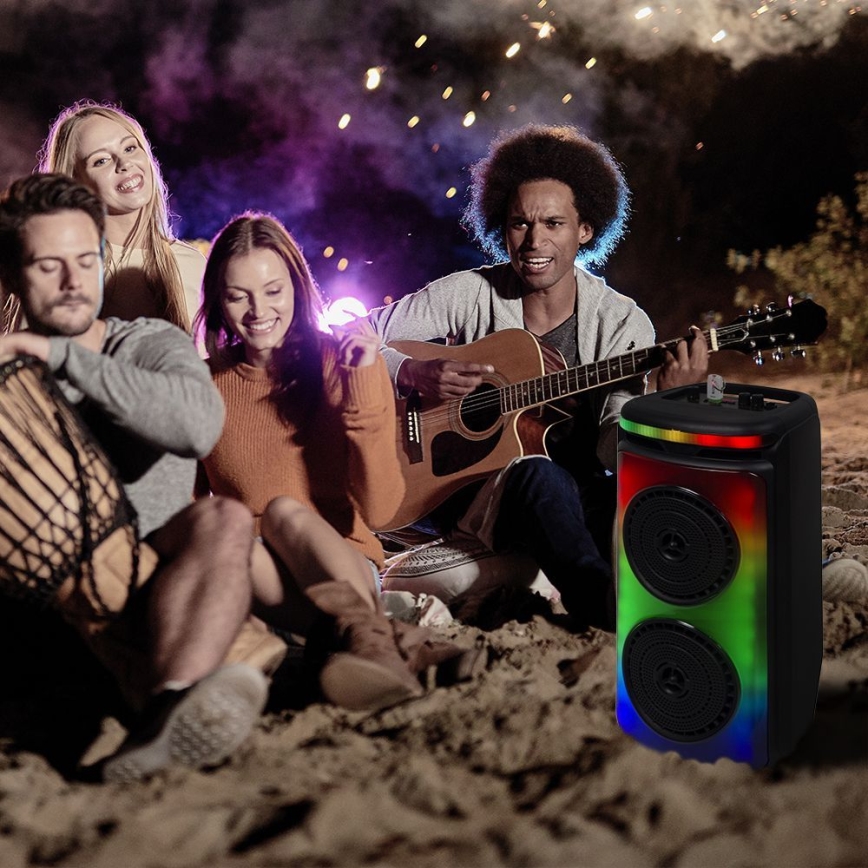 Επαναφορτιζόμενο ηχείο LED RGB με μικρόφωνο 400W/2400 mAh + τηλεχειριστήριο