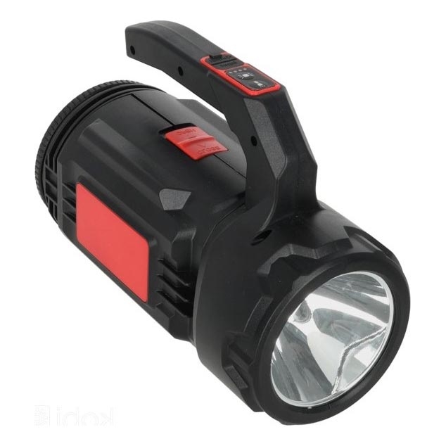 Επαναφορτιζόμενος LED φακός 5V, 500 lm, 1200 mAh, μαύρος