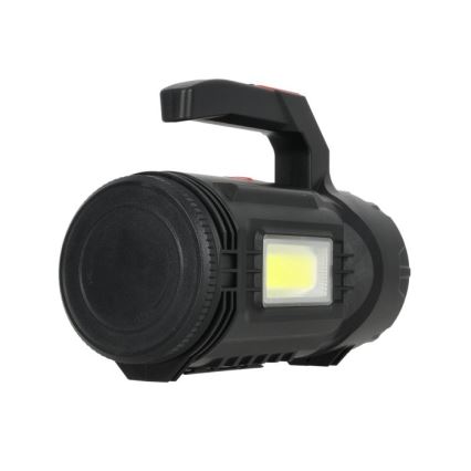 Επαναφορτιζόμενος LED φακός 5V, 500 lm, 1200 mAh, μαύρος