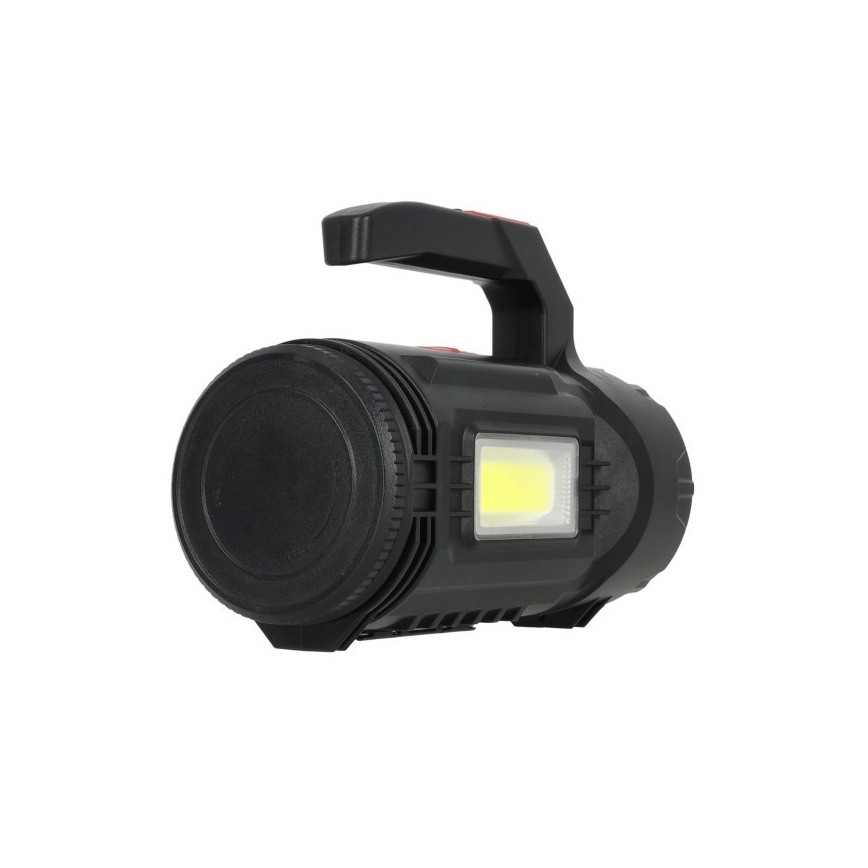 Επαναφορτιζόμενος LED φακός 5V, 500 lm, 1200 mAh, μαύρος