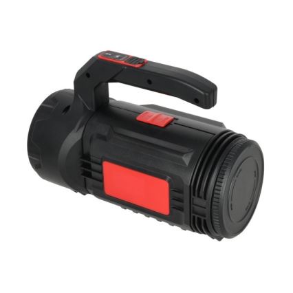 Επαναφορτιζόμενος LED φακός 5V, 500 lm, 1200 mAh, μαύρος