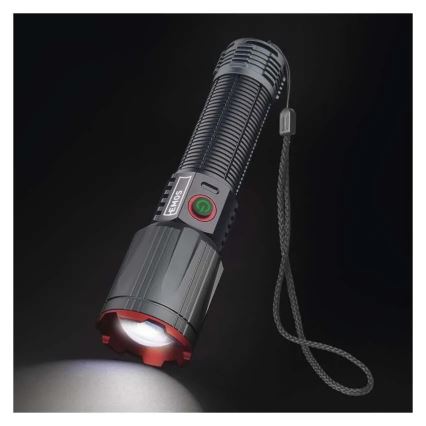 Επαναφορτιζόμενος μεταλλικός φακός LED LED/5V 3000 λάμψη 5000 mAh IP43