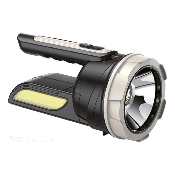 Επαναφορτιζόμενος φακός LED 2xLED/3W/5V 210 lm 1200 mAh μαύρος