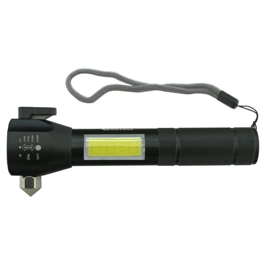 Επαναφορτιζόμενος φακός LED/3W/5V 200 lm 1200 mAh