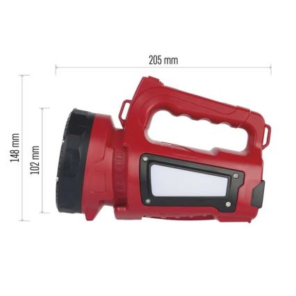 Επαναφορτιζόμενος φακός LED LED/3,7V IP44 1000 lm 15000mAh