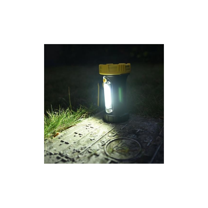 Επαναφορτιζόμενος φακός LED LED/5W/4000mAh + LED/3W