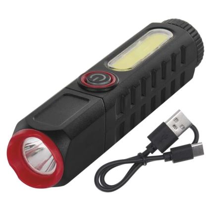 Επαναφορτιζόμενος φακός LED LED/USB/3,7V 120 lm 400 mAh