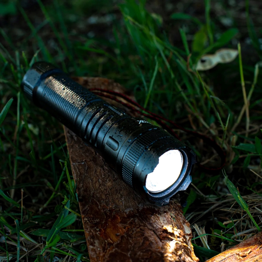 LED Dimming επαναφορτιζόμενο φακός με λειτουργία power bank LED/10W/5V IPX4 600 γυαλιστερό 2000 mAh