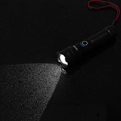 LED Dimming επαναφορτιζόμενο φακός με λειτουργία power bank LED/10W/5V IPX4 600 γυαλιστερό 2000 mAh