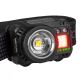 LED Dimmable επαναφορτιζόμενος φακός κεφαλής με αισθητήρα και κόκκινο φως LED/6W/5V/3xAAA IP44 500 lm 11,5 h 1200 mAh