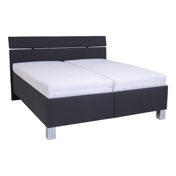 Επενδεδυμένο κρεβάτι ALIS 180x200 cm με αποθηκευτικό χώρο, χωρίς στρώμα — ανθρακί