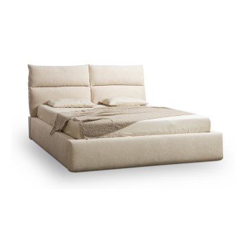Επενδεδυμένο κρεβάτι χωρίς στρώμα BASIL 160x200 cm μπεζ