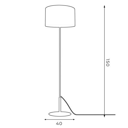 Επιδαπέδια λάμπα ARDEN 1xE27/60W/230V λευκό