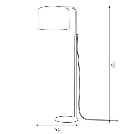 Επιδαπέδια λάμπα ARDEN 1xE27/60W/230V λευκό