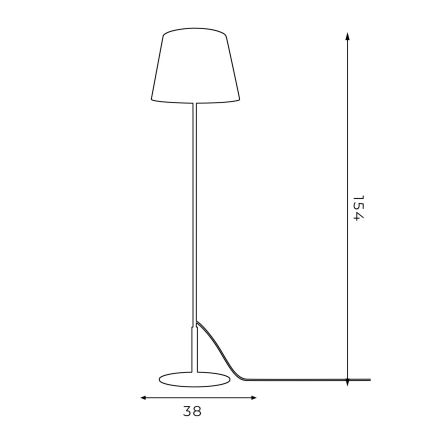 Επιδαπέδια λάμπα ARDEN 1xE27/60W/230V λευκό