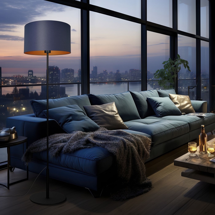 Επιδαπέδια λάμπα ARDEN 1xE27/60W/230V μωβ/χρυσαφί