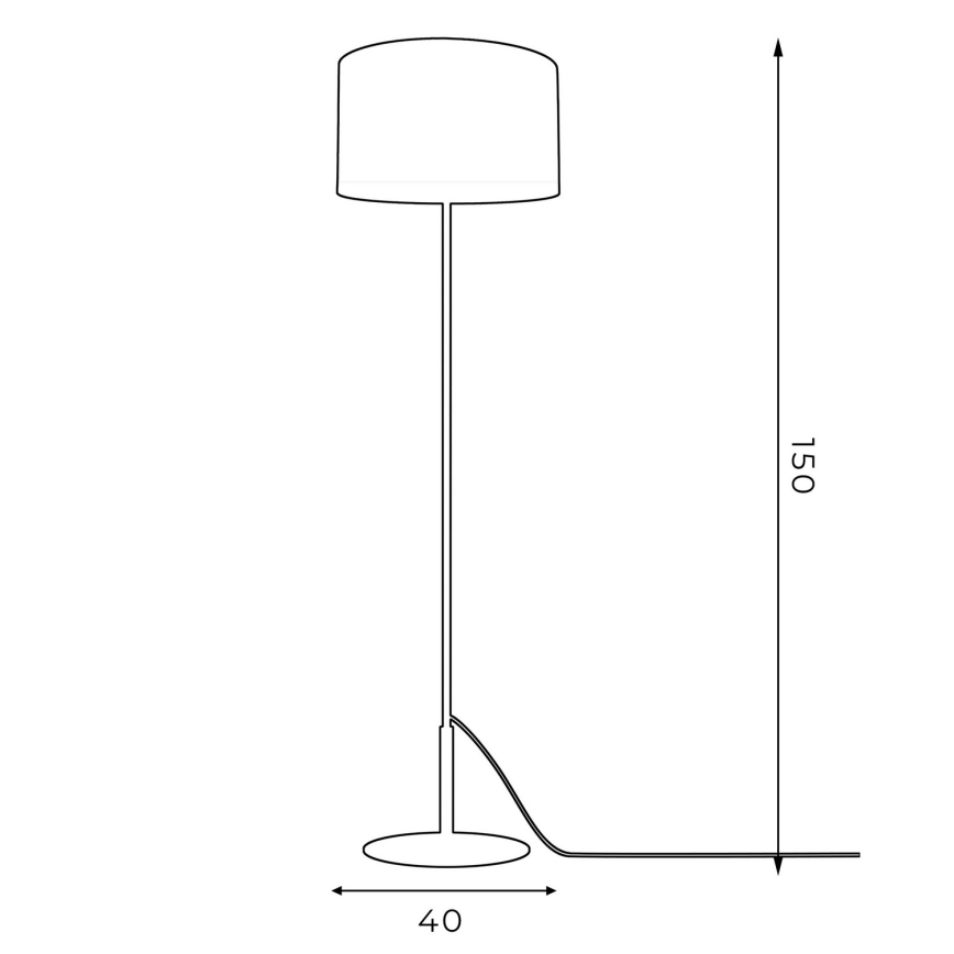 Επιδαπέδια λάμπα ARDEN 1xE27/60W/230V μωβ/χρυσαφί