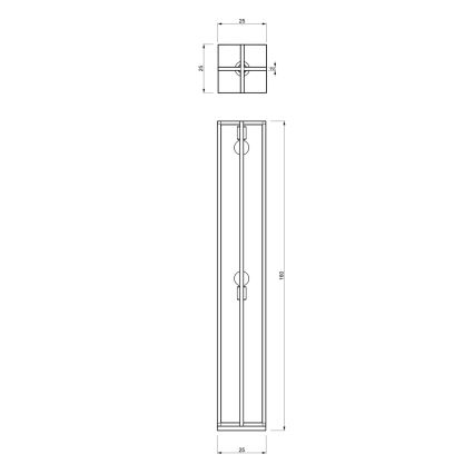 Επιδαπέδια λάμπα ARNOLD 2xE27/60W/230V μαύρο