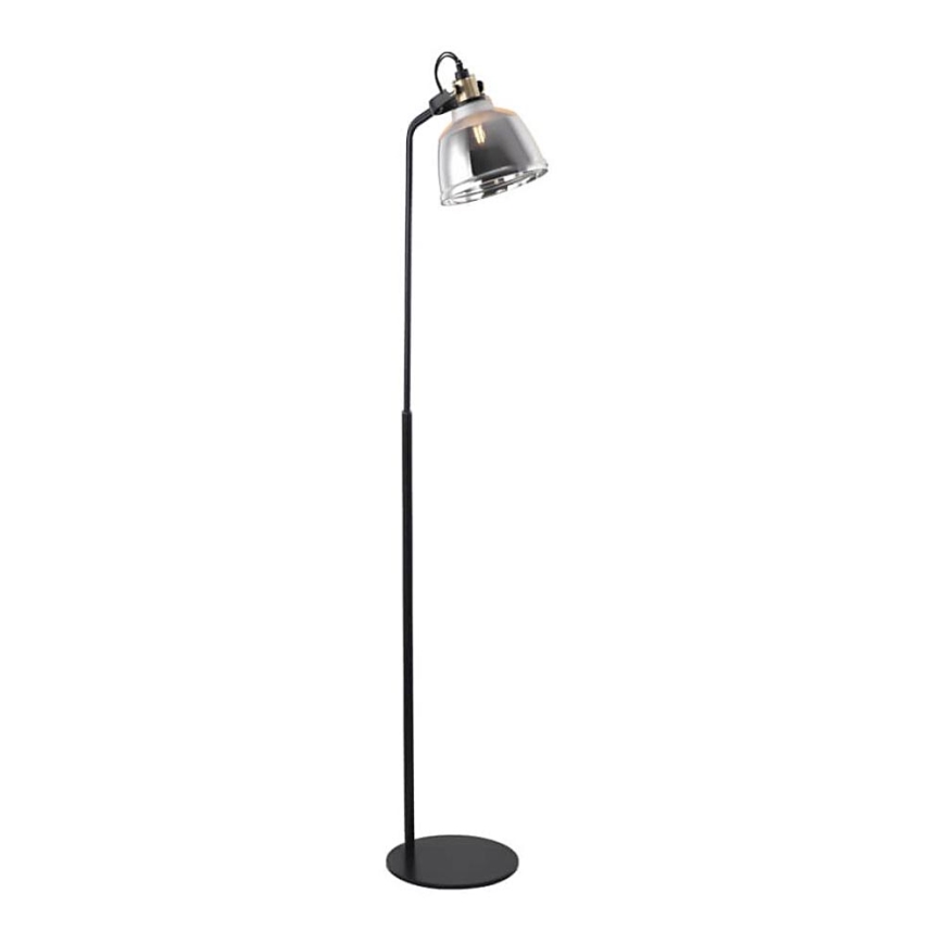 Επιδαπέδια λάμπα ASGARD 1xE27/11W/230V γκρι/μαύρο/χρυσαφί