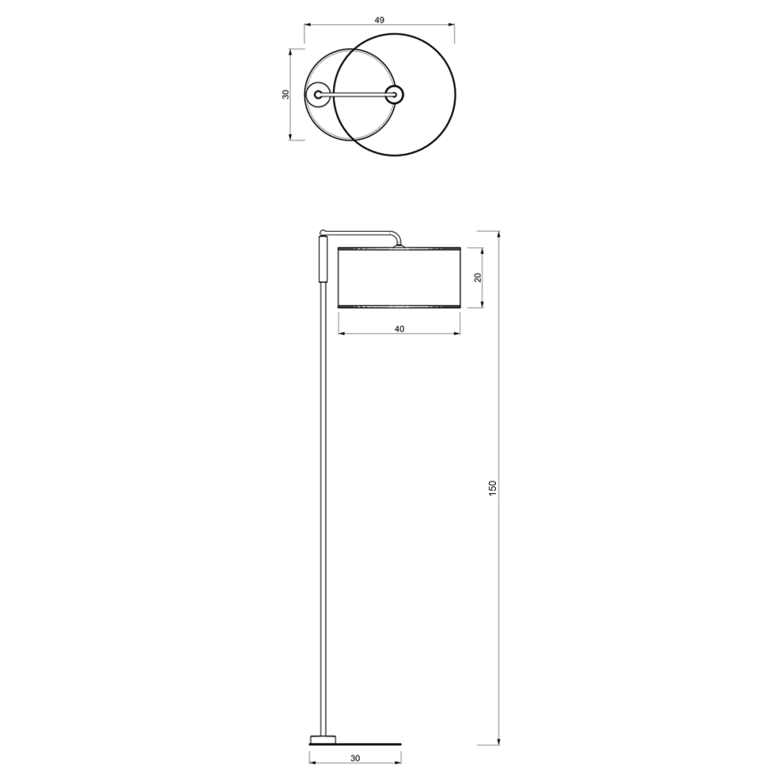 Επιδαπέδια λάμπα ATLANTA 1xE27/60W/230V