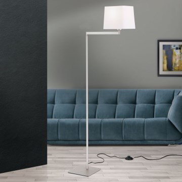 Επιδαπέδια λάμπα CARLTON 1xE27/40W/230V λευκό/ματ χρώμιο