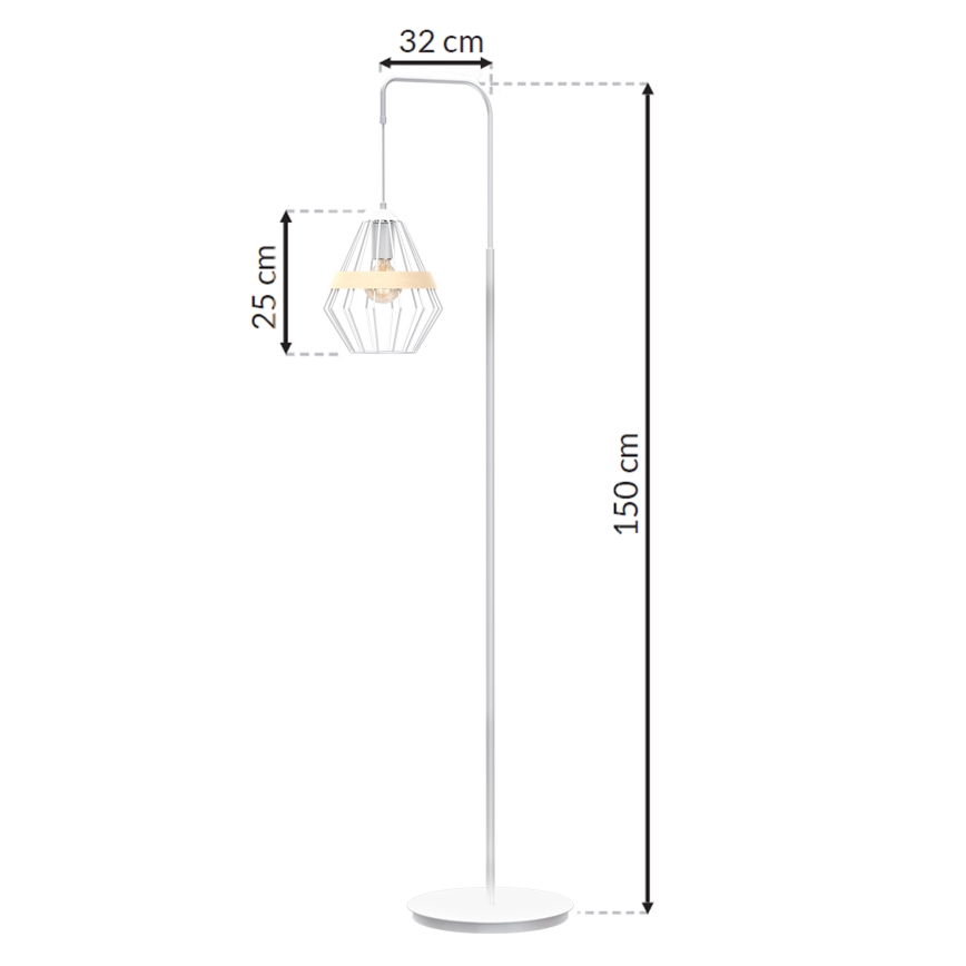 Επιδαπέδια λάμπα CLIF 1xE27/60W/230V