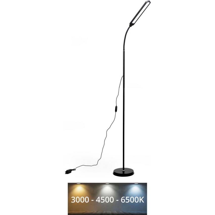 Επιδαπέδια λάμπα dimming LED SIGNUS LED/10W/230V 3000/4500/6500K μαύρο