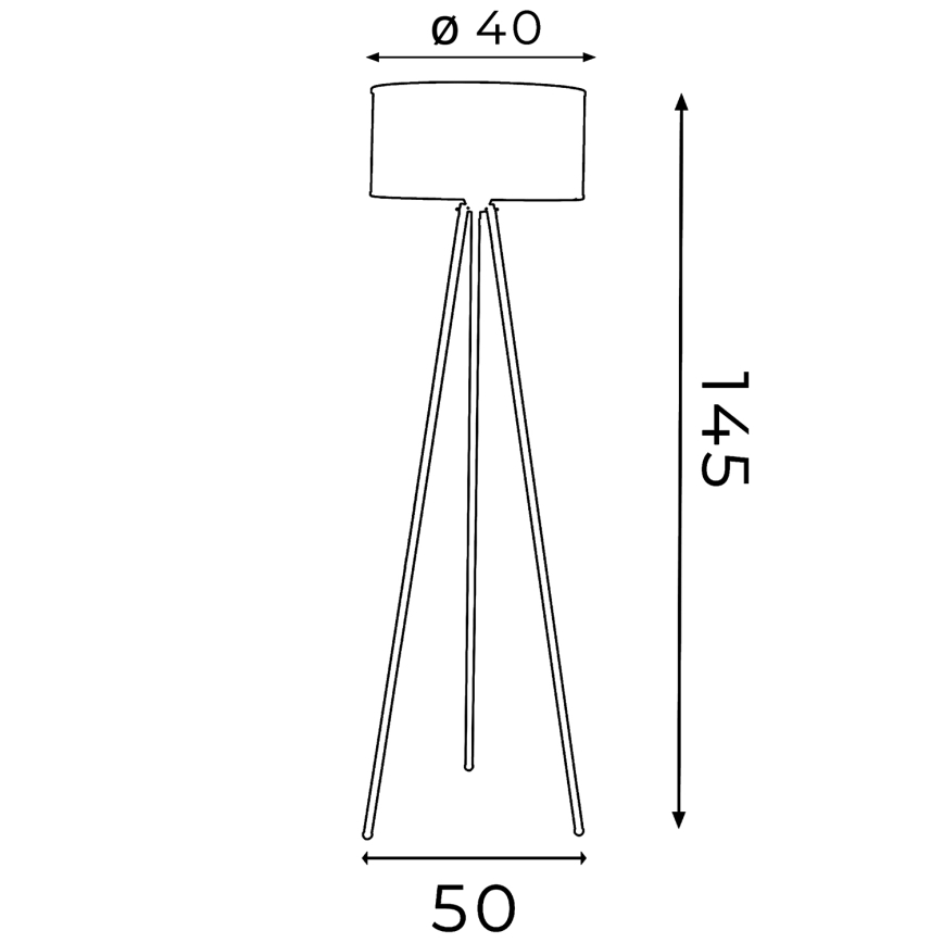 Επιδαπέδια λάμπα FELIX 1xE27/60W/230V μαύρο