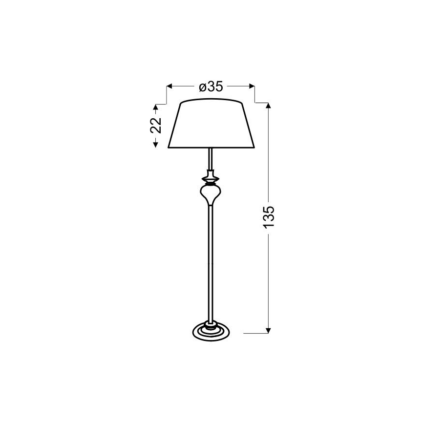 Επιδαπέδια λάμπα GILLENIA 1xE27/60W/230V ασήμι