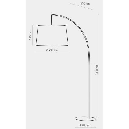 Επιδαπέδια λάμπα HANG 1xE27/25W/230V μαύρο