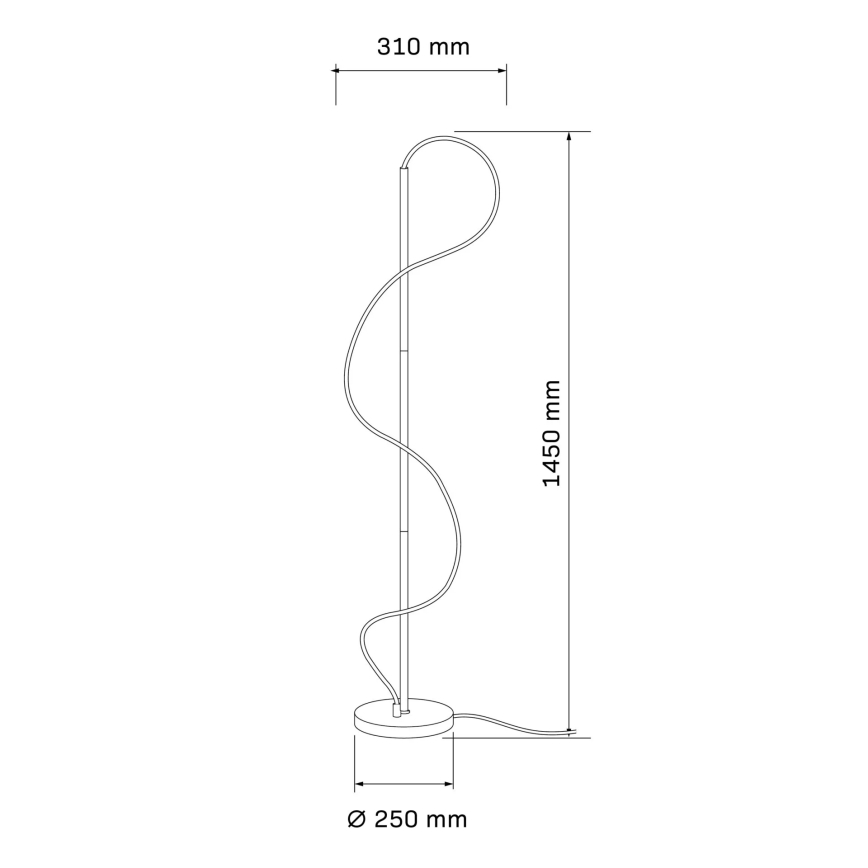 Επιδαπέδια λάμπα LED EMMA LED/36W/230V μαύρο
