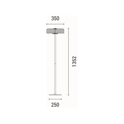 Επιδαπέδια λάμπα LED LED/10W/230V 3000K γυαλιστερό χρώμιο