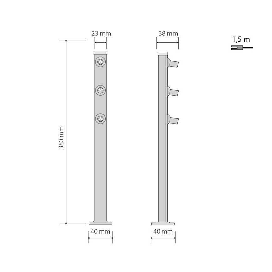 Επιδαπέδια λάμπα LED PICCO 3xLED/5,4W/500mA