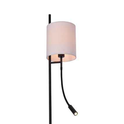 Επιδαπέδια λάμπα LED TOKYO 1xE27/40W/230V + LED/3W μαύρο/λευκό