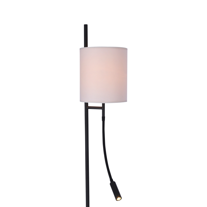 Επιδαπέδια λάμπα LED TOKYO 1xE27/40W/230V + LED/3W μαύρο/λευκό